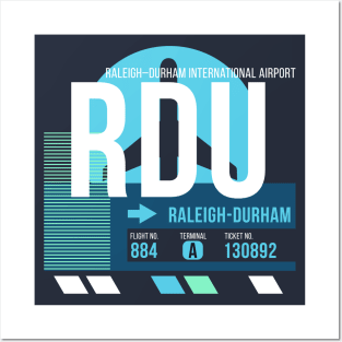 Raleigh-Durham (RDU) Airport // Sunset Baggage Tag Posters and Art